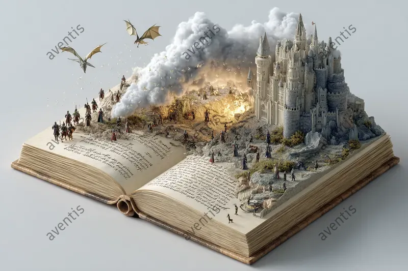 3D Fantasy Worlds In Open Book Dioramas