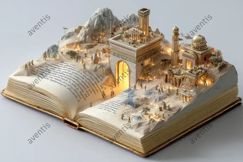 3D Fantasy Worlds In Open Book Dioramas