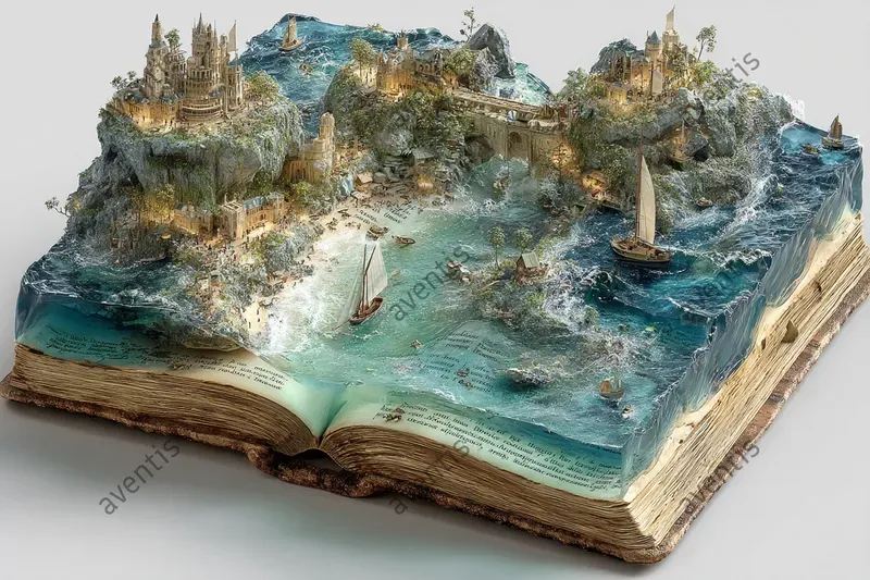 3D Fantasy Worlds In Open Book Dioramas