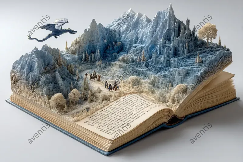 3D Fantasy Worlds In Open Book Dioramas