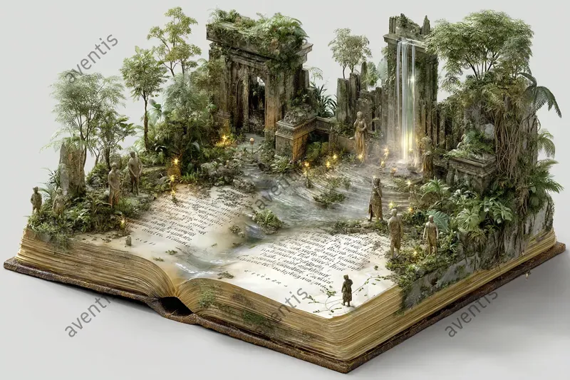 3D Fantasy Worlds In Open Book Dioramas