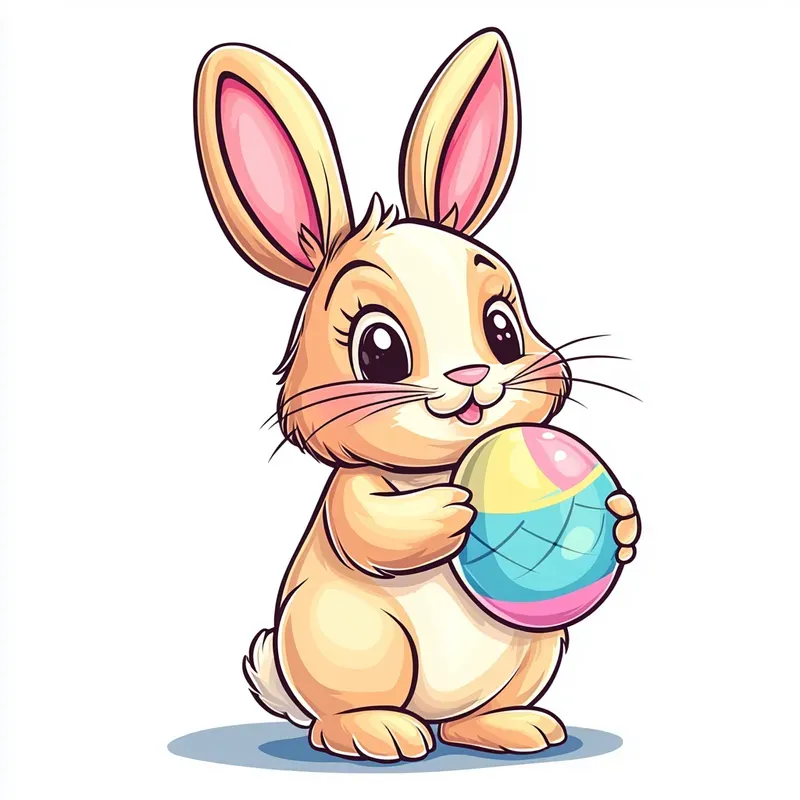 Easter Cartoon Clipart In Bright Colors