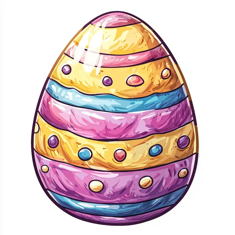 Easter Cartoon Clipart In Bright Colors