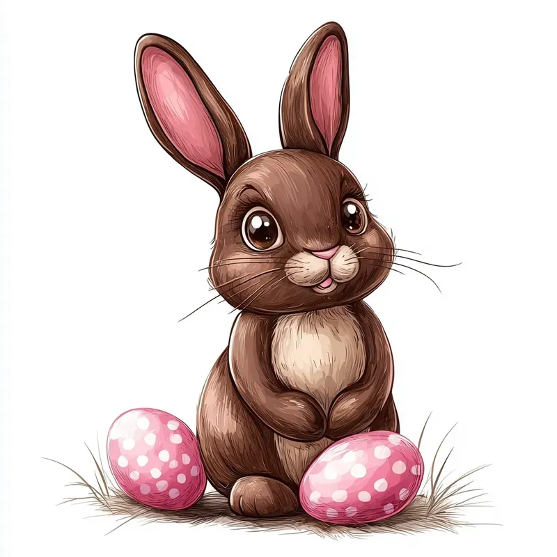 Easter Cartoon Clipart In Bright Colors