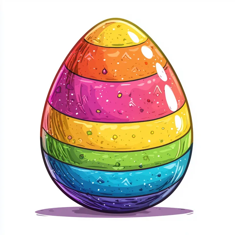 Easter Cartoon Clipart In Bright Colors