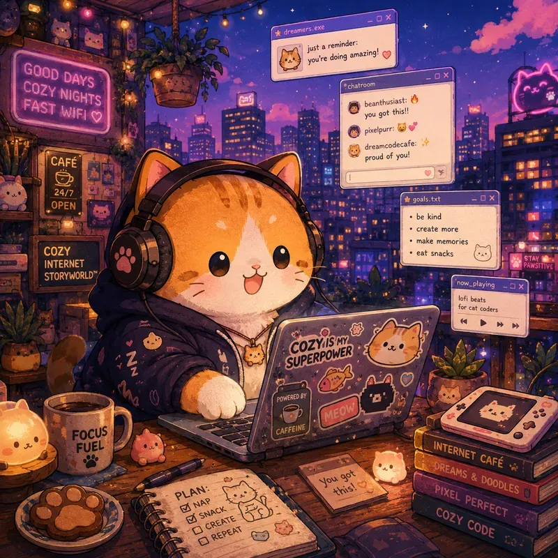 Cozyverse Cozy Storyworld Illustrations