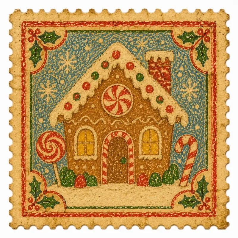 Christmas Crayon Stamp Ephemera