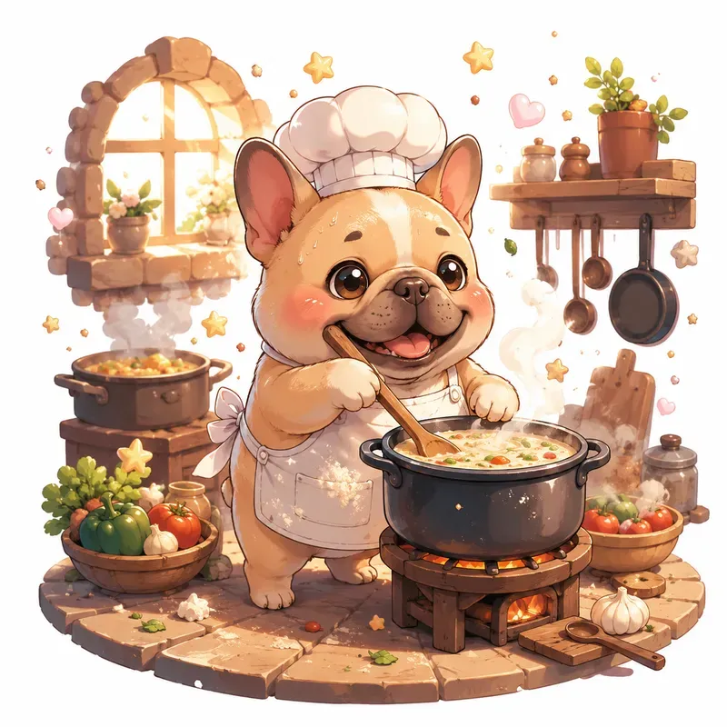 Whimsical Cooking Animals Disney Style