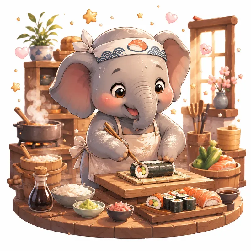 Whimsical Cooking Animals Disney Style