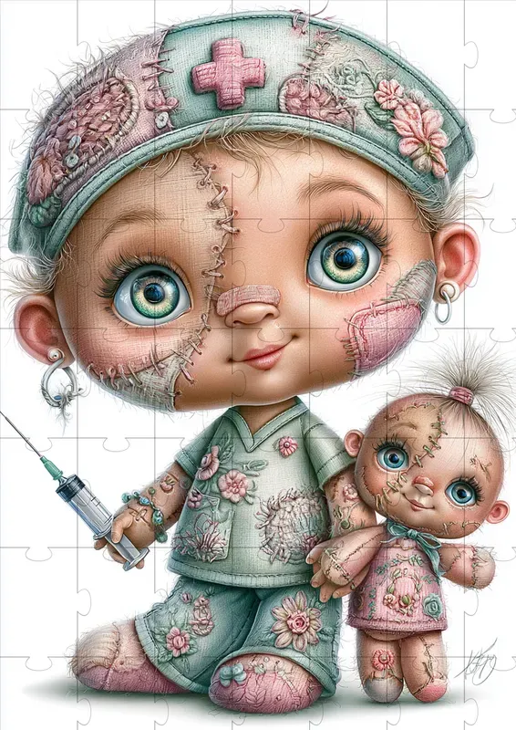 Cute Stitched Career Characters