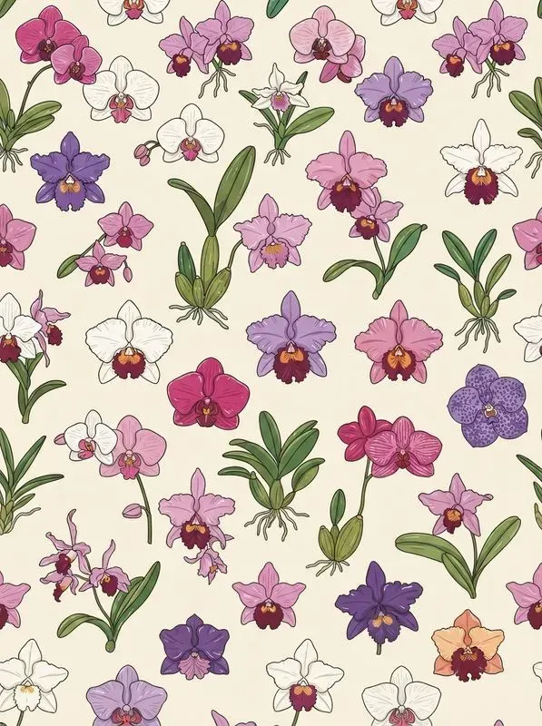 Flat Vector Editorial Seamless Patterns