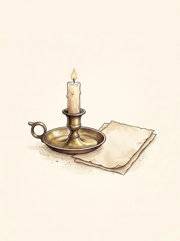 Antique Writing Desk Watercolor Art
