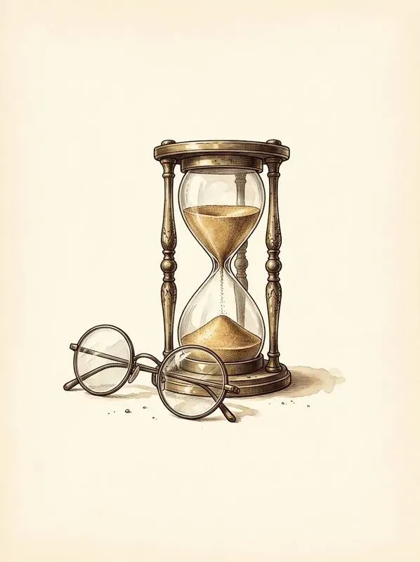 Antique Writing Desk Watercolor Art
