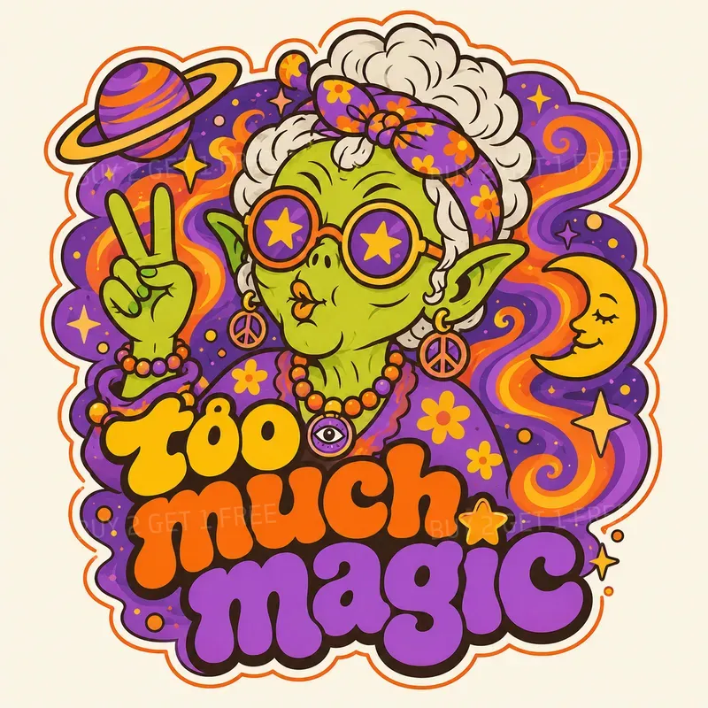 Retro Groovy Face Stickers