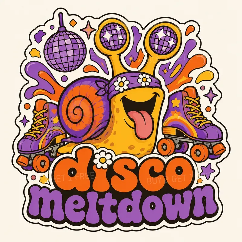 Retro Groovy Face Stickers