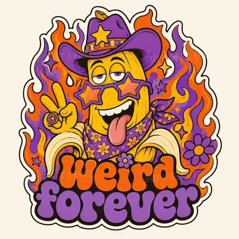 Retro Groovy Face Stickers