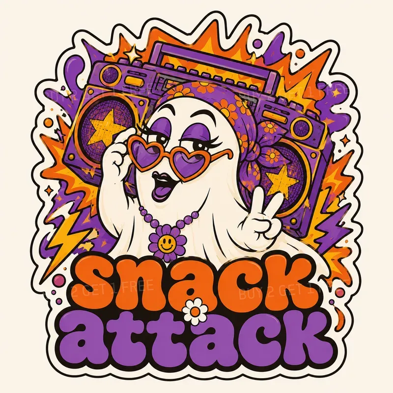 Retro Groovy Face Stickers