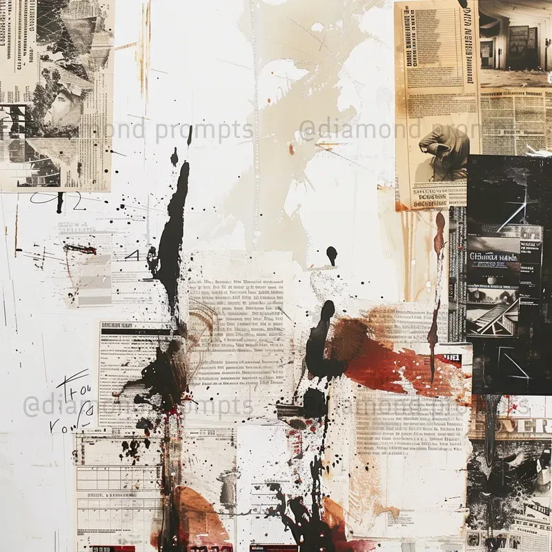 Grunge Paper Collage Layout Textures