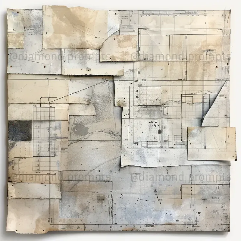 Grunge Paper Collage Layout Textures