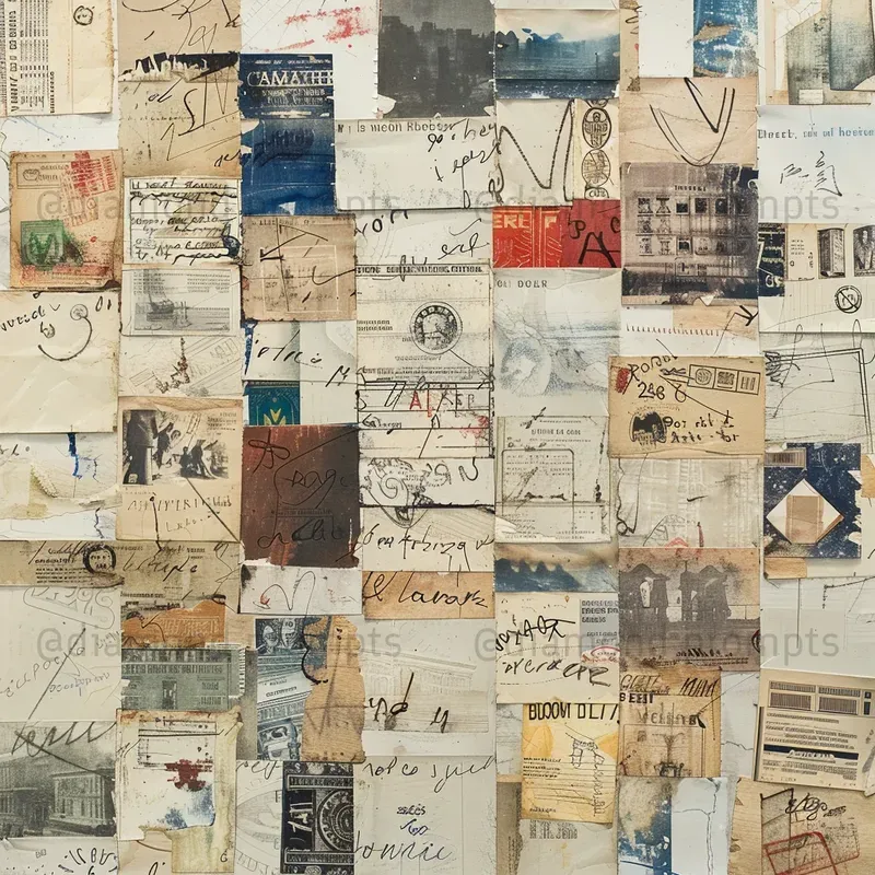 Grunge Paper Collage Layout Textures