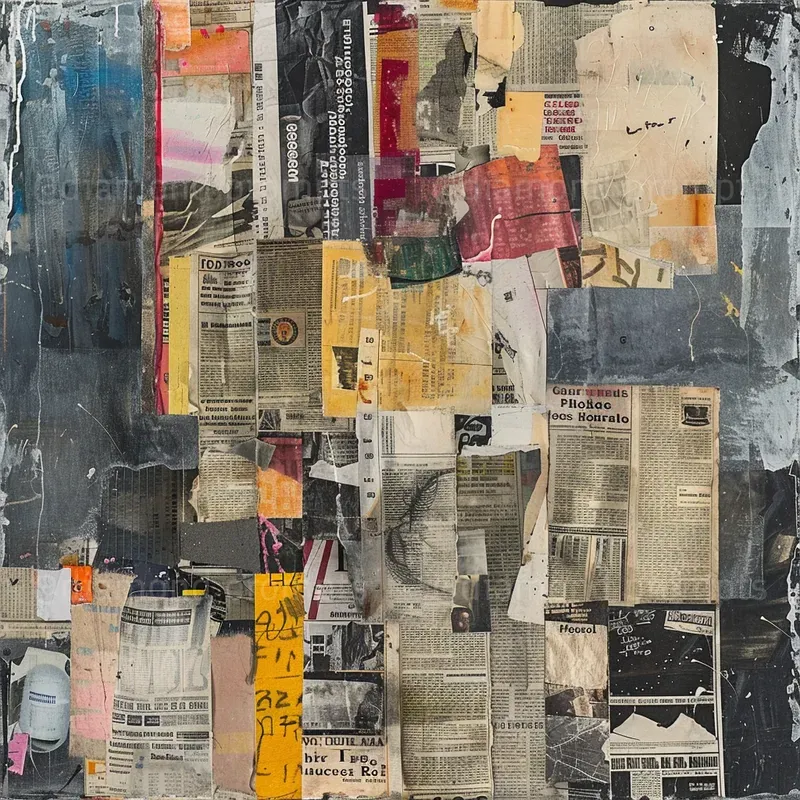 Grunge Paper Collage Layout Textures