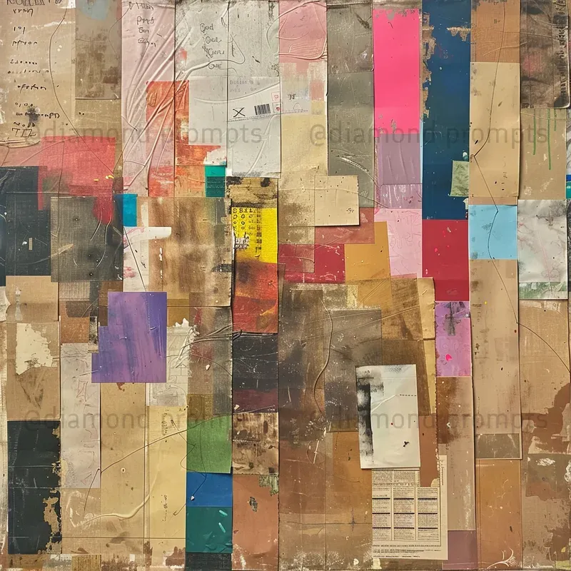 Grunge Paper Collage Layout Textures