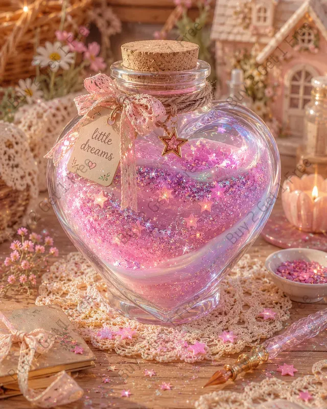 Whimsical Glue Glitter Jars