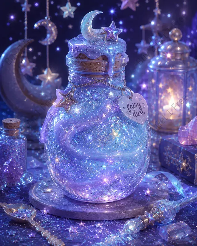 Whimsical Glue Glitter Jars