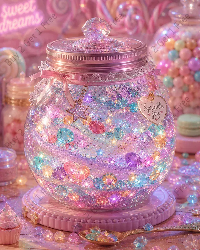 Whimsical Glue Glitter Jars