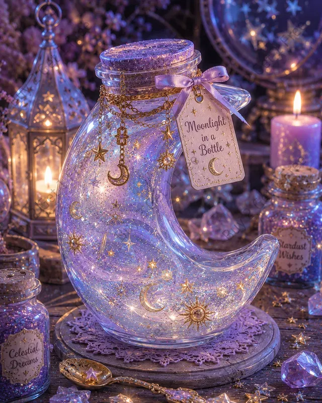Whimsical Glue Glitter Jars