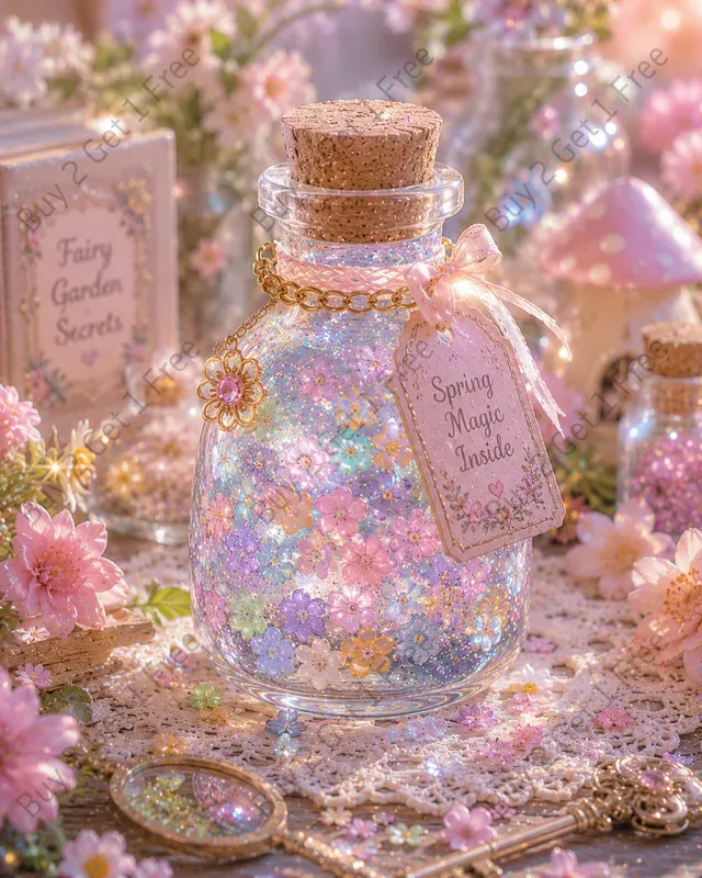 Whimsical Glue Glitter Jars