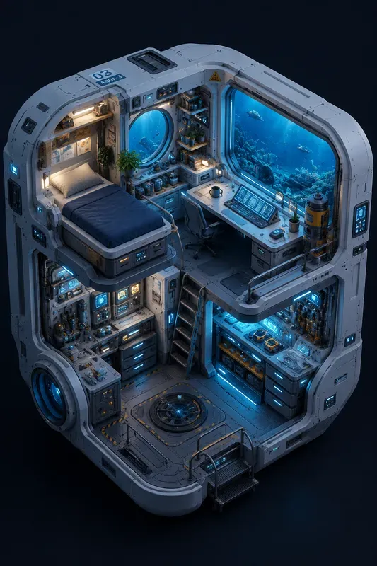 Futuristic Isometric Habitat Worlds
