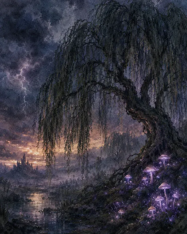 Watercolor Paintings Of Fantasy Forests