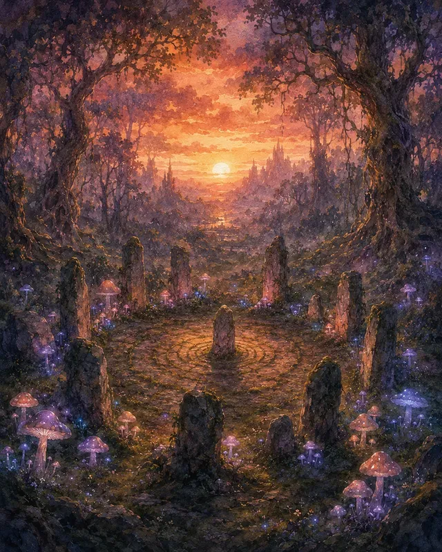 Watercolor Paintings Of Fantasy Forests
