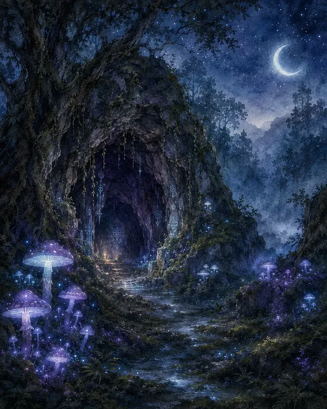 Watercolor Paintings Of Fantasy Forests