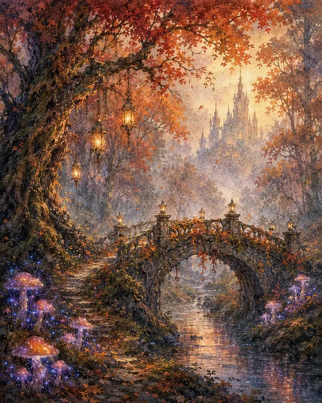 Watercolor Paintings Of Fantasy Forests