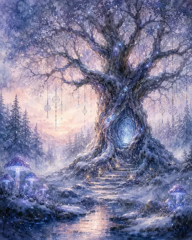Watercolor Paintings Of Fantasy Forests