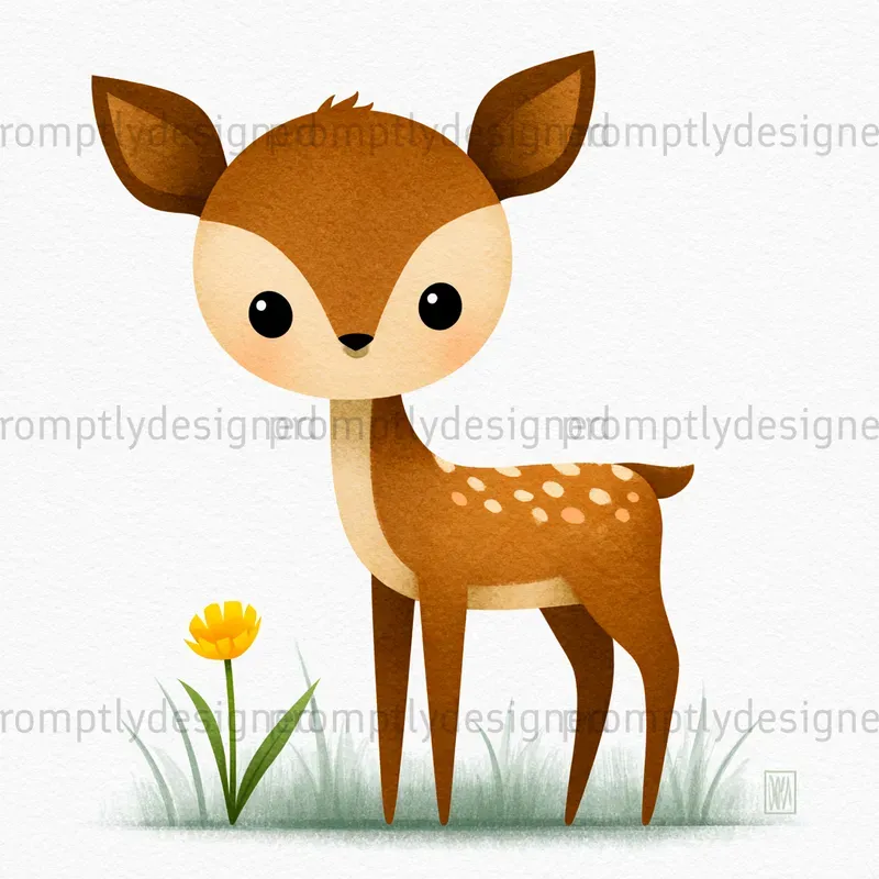 Watercolor Nursery Animal Clip Art