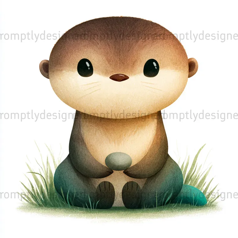 Watercolor Nursery Animal Clip Art