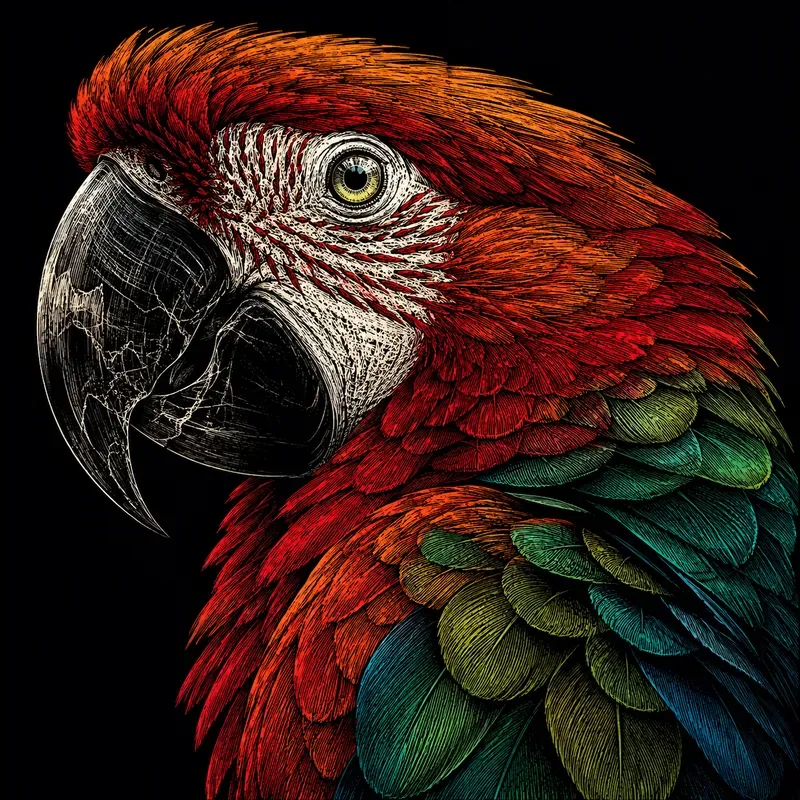Scratchboard Wildlife Art