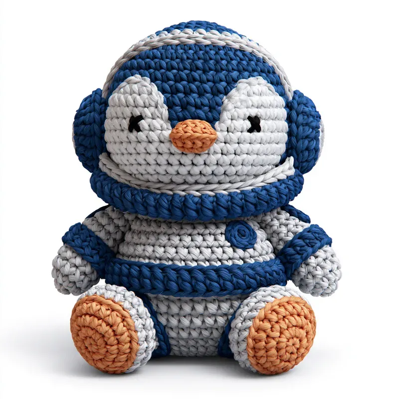 3D Crochet Amigurumi Character Cliparts