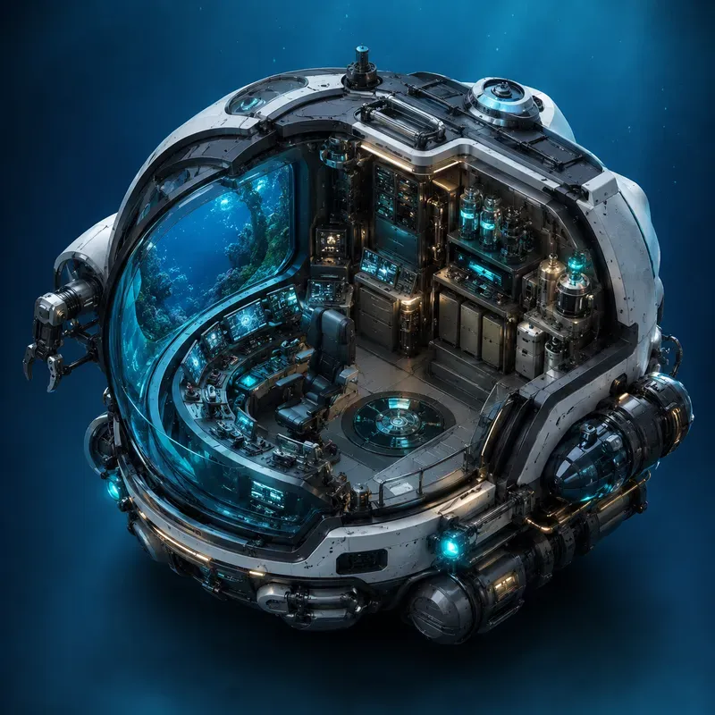 Futuristic Isometric Miniature Labs