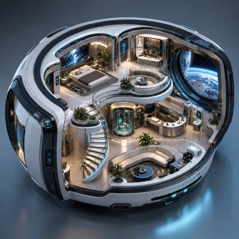 Futuristic Isometric Miniature Labs