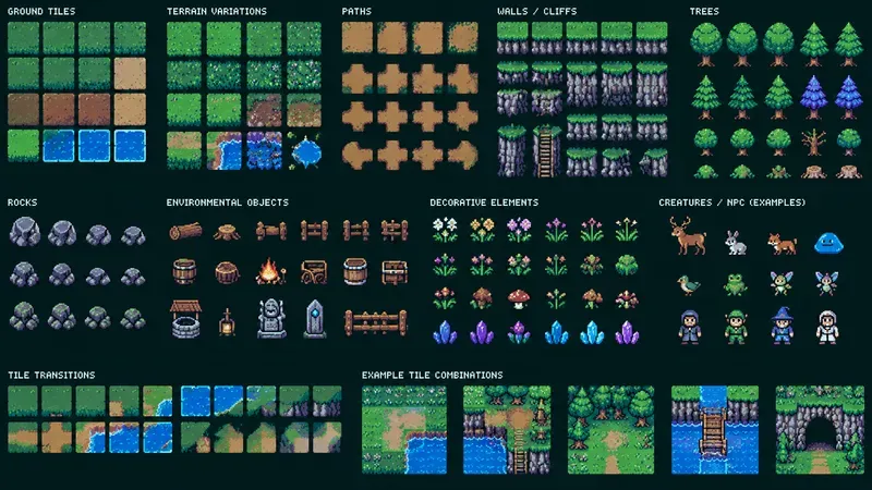 8bit RPG World Tileset Generator