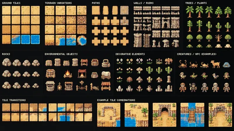 8bit RPG World Tileset Generator