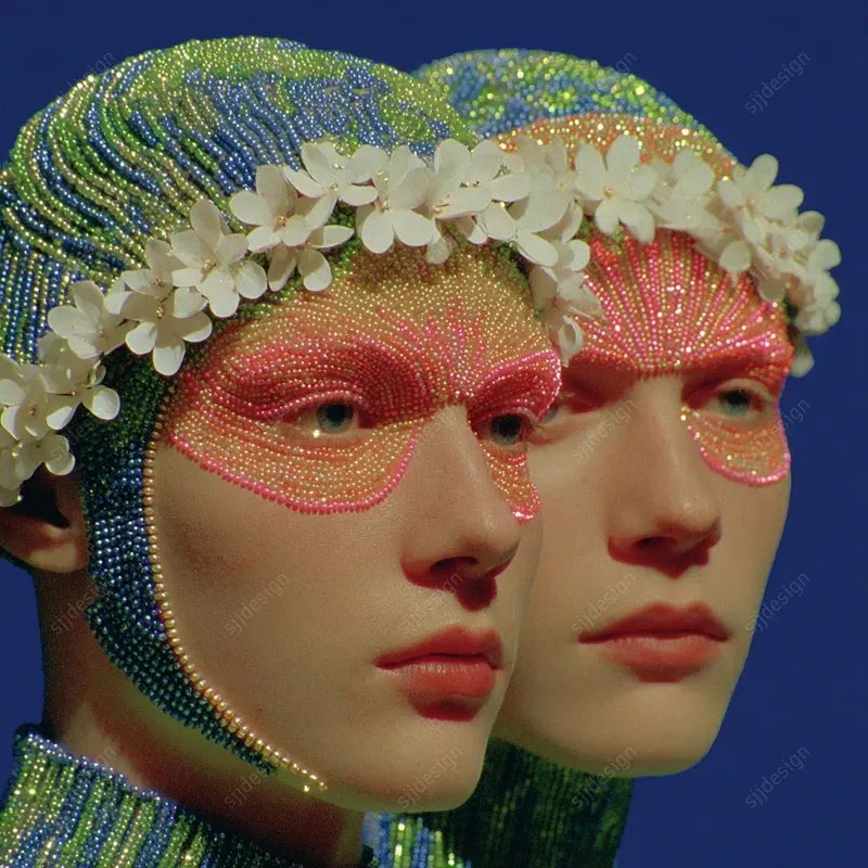 Beaded Fantasy Portrait Art
