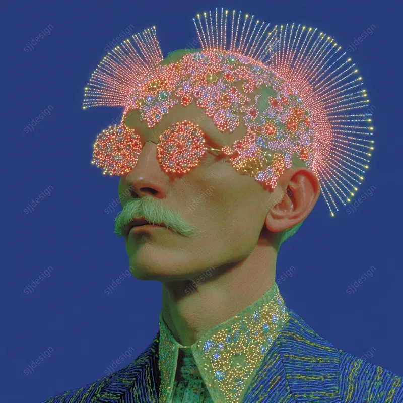 Beaded Fantasy Portrait Art