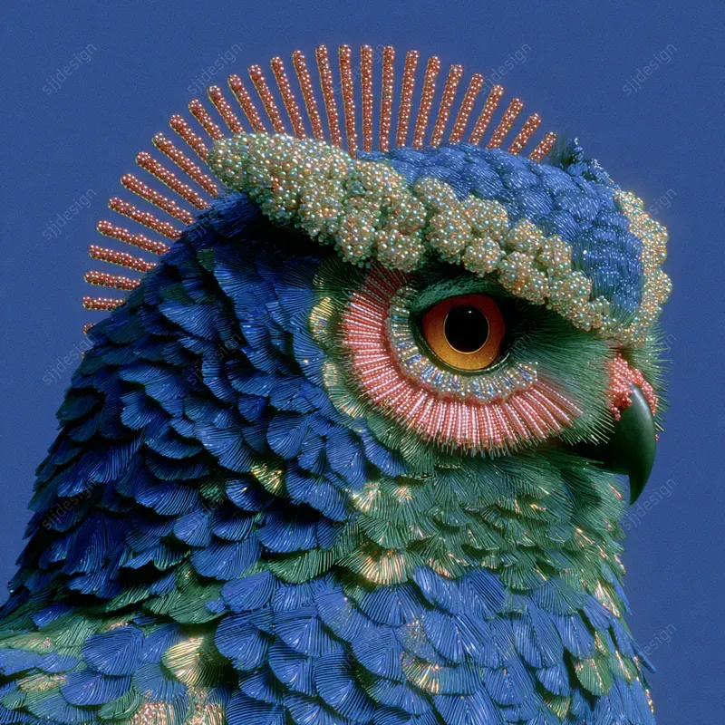 Beaded Fantasy Portrait Art