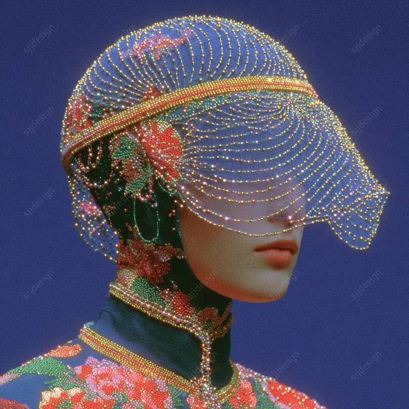 Beaded Fantasy Portrait Art