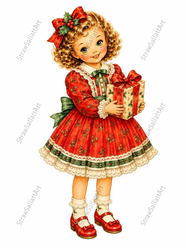 Vintage 1950s Paper Doll Girl Cliparts